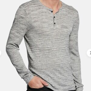 John Varvatos Sean Knit Linen Blend Henley